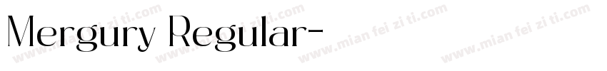 Mergury Regular字体转换
